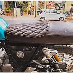 Sahara Seats Diamond Design Seat Cover Compatible with Continental GT 650 (Brown)-image-57