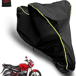Waterproof Two Wheeler Cover for Hero Honda Glamour Fi Bike| UV Proof, Heat Resistant & All Weather Protection | Black & Yellow Piping Color | Durable & Triple Stitched - Custom Fit Cover-picture-31
