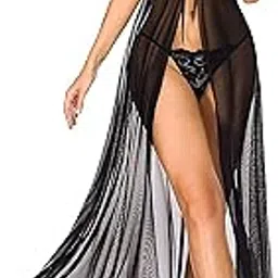 broiden Women's Net Lace Long Babydoll Lingerie for Honeymoon Nightwear-picture-30