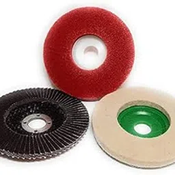Inditrust 3pc Felt Polishing Kit (Flap, Nylon Fiber, Wool Felt Pads) for Metal, Stainless Steel, Glass - Black, Brown, White - Angle Grinder Compatible-image-56