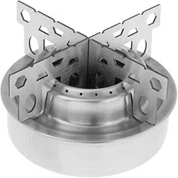 VMS INDIA Stainless Steel Camping Hiking Cooking Spirit Alcohol Stove with Stand Rack-image-9