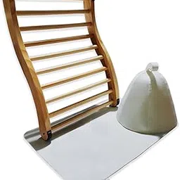 NUIBY Non-Toxic Cedar Sauna Backrest for Barrel or Infrared Sauna, with Felt Sauna Hat and Seat Pad, Anti-Slip Sauna Accessory (1 Pack)-picture-26