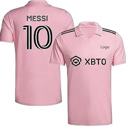 Sports Football Boys Soccer Barce Inter Messi 10 Home Kit Jersey T-Shirt-picture-24