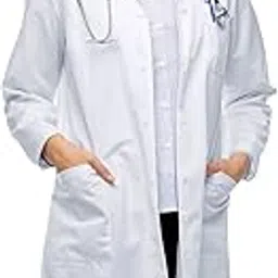magnus care Professional Men & Women Lab Coat Cotton Material 41 Inch Long (White) Unisex Doctor Costume Medical Chemistry Scientist Button Laboratory Male Jacket Lightweight Labcoat Doctors Scrubs Coats (Small)-picture-19