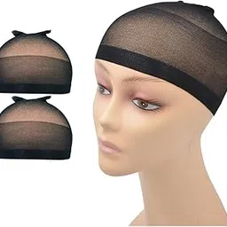 VIVIAN Wig Caps for Women, 2Pcs Black Wig Cap for Lace Front Wig Caps Bulk Stretch Nylon Stocking Caps for Wigs-picture-33