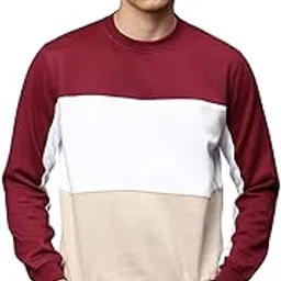 dennis lingo Men’s Cotton Poly Colorblocked Long-Sleeve, Regular Fit, Round Neck Sweatshirt - Lightweight, Casual Winterwear for Men-picture-26
