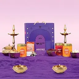 Nourish You Shuddh Utsav Diwali dry fruits Gift Hamper Box – Amethyst Dwaar | Almonds, Cashews, Dried Cranberries & Date Bites | Preservative Free Diwali Festive Gift Box | Healthy Diwali Gifting for friends & family-picture-15