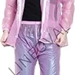 lineoval 100% Transparent Portable Waterproof PVC Zipper Water Resistant Raincoat Suit With Jacket | for Men and Women | Hooded and Pant With Pockets-picture-47