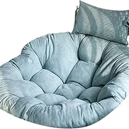 Hanging Rocking Chair Cushion with Pillow Garden Chair Mat for Hck Chair Lake Blue | Yard, Garden & Outdoor Living | Patio & Garden Furniture | Cushions & Pads-image-38