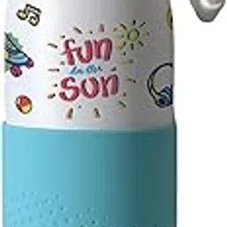 NUVIE KIDS Gripscout 500 Ml Thermal Bottle for Kids with Smart Hinged Straw Detail | Stainless Steel 304 Insulated Flask | Bpa Free Non Toxic | 12H Hot | 24H Cold (Blue Explorer)-picture-12