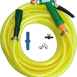 Anshi 10 Meter Flexible Yellow Hose Pipe (½’’ Inch,12 Mm) With Water Spray Gun Hosepipe Hose Pipe With 6 Month Warranty on Pipe-picture-51