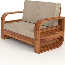 HAVORI FURNTIURE Solid Sheesham Wooden 2 Seater Sofa Set - Two Seater Sofas with Side Pocket Storage - Wooden Sofa 2 Seater for Living Room Home & Office Furniture Decor (Honey, Chris2 Seater)-picture-47