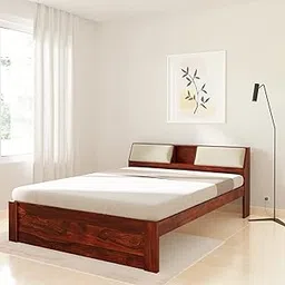 Amazon Brand - Solimo Solid Wood Mayor Queen Size Bed with Headboard Storage, Honey Finish-picture-13