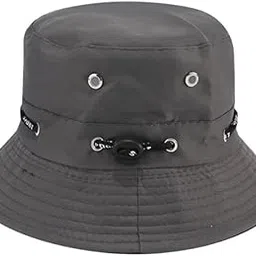 zeki Men's & Women's Summer Bucket Hat - Short Brim Cotton Boonie Hat for Hiking, Fishing, Outdoor Activities-(Grey)-picture-38