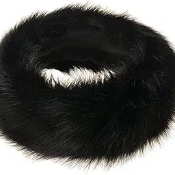 LOSA Ladies Russian Faux Fake Fur Hat Headband Winter Plush Earmuff Warmer Black-picture-21