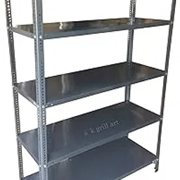 Storage Rack 5 Shelves 22 Gauge Plate, 16 Gauge Angle (15 x 48 x 72 inch, Grey)-picture-40