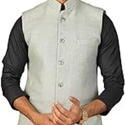 wintage Men's Tweedwool Green Nehru Jacket-picture-46
