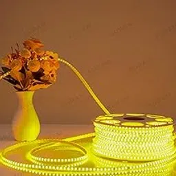 AURAM 2835-120 LED High Lumen Energy Efficient Flexible Waterproof LED Rope Pipe Light for Home, Balcony, Diwali, Indoor Outdoor & Decorative Lighting Amber Glow (120 Led/Mtr)(Amber, 20 Meter) image 1