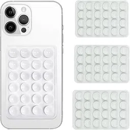 SKYSIA Suction Phone Case,Sticky Mount Pad, Silicone Suction Phone Case for Hands-Free Mobile Accessory Holder Grip, Video Phone Accessory Compatible with Mirror, Shower – (Pack of 3) (WHT+WHT+WHT)-picture-19