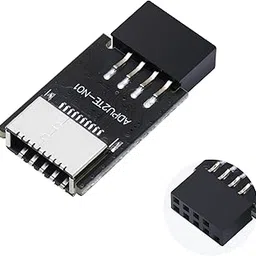 XRIKUI USB 2.0 9pin Male to USB 3.1 Type E(A-Key) Female Front Socket Mainboard Header Extension Adapter-image-34