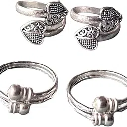 pv jewels Women & Girls Metal Fancy Glossy finish Toe Ring Adjustable Bichiya/Leg Finger Ring_Combo_2 (A_C_P_110745_Silver)-picture-53
