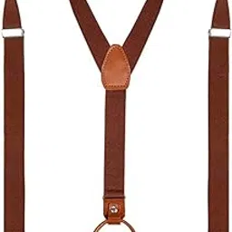 2.5cm Y Shape Jeans Hook Suspenders with 4 Clips Adjustable Buckle Straps for Adults-image-7
