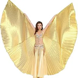 Fancydresswale Opening Belly Dance Isis Wings Dancing Props with Sticks Rods-picture-10