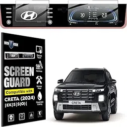 RGY Screen Guard For Hyundai Creta 2024 Facelift EX, S, S(O) Car Accessories Infotainment System | GPS Navigation - (8" INCH + 10.25" INCH Matte) (Not A Tempered Glass)-image-42