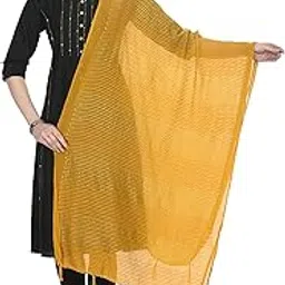 a r silk Women's Self Embroidery,Regular Wear Dupatta,Desinger Dupatta Mustard Colour Chiffon Regular Dupattas & Chunnis-picture-51