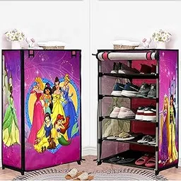 Premium Multipurpose 5 Shelves Shoe Rack with Zip Door Cover & Side Pockets, Multiuse Storage Rack for Footwear, Toys, Clothes with Dustproof Cover-image-42