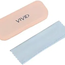 vivid Vision Unisex Adult Lightweight Eyewear Specs Case Cover | Free With Cleaning Cloth | Protect Eye Glasses | Plastic | Spectacles | Cases | AP - 258 (KOLAVERI - T)_ORANGE with Cloth-picture-31