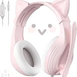 SENLOO Gaming Headset with Microphone for PS4 Xbox One PS5 Controller, Over Ear Wired Headphones with Mic for PC Computer Mac Laptop and Consoles (Light Pink)-picture-38