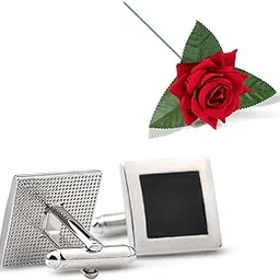 peora Square Shape Cufflinks Set Stylish Accessories for Men & Boys Wedding Business Gift-picture-44