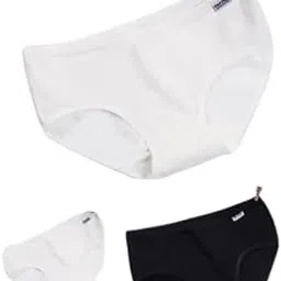 Women Cotton Hipster Underwear Antibacterial Crotch Lingere Women Middle Waist Panties Female Breathable Cotton Intimates (Pack of 3) (Colour May Very)-image-36
