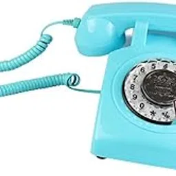 Rotary Retro Rotary Dial Bell Desk Telephone Blue | Corded Telephones | Home Telephones & Accessories-image-34