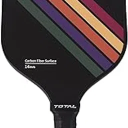 Total Pickleball Paddle Racket 14mm Carbon Fiber Surface Surface | Lightweight Single Bat with Rubber Grip for Indoor Outdoor Pickle Ball Game-Black/Assorted-image-42