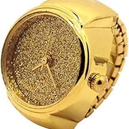 yellow chimes Analog Watch Dial Stretchable Adjustable Finger Rings for Women-picture-20