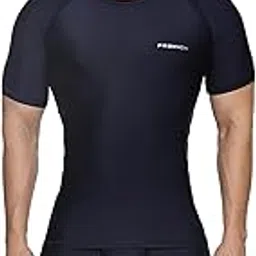 Compression Half Sleeves Top|Compression S/S Top|Half Sleeve Tights T-Shirt for Sports|Men Compression Short Sleeve Top|Compression T-Shirt - Athletic Base Layer Tights for Fitness-image-2