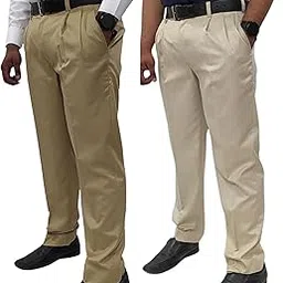 clavelite Men's Regular fit Formal Pleated Front Trouser Combo|Polyester Blend Pants - Pack of 2-picture-10