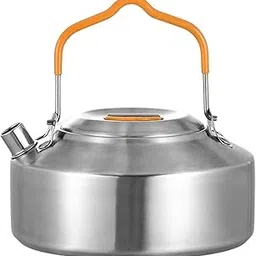 Camping Kettle Teapot Cookware with Handle Outdoor Tea Coffee Pot for Hiking Argent | Sporting Goods | Outdoor Sports | Camping & Hiking | Camping Cooking Supplies | Camping Cookware.-picture-16