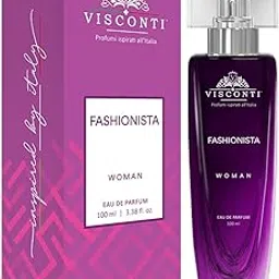 Visconti Fashionista Perfume For Women Eau De Parfum White Musk Long Lasting Fragrance with Italian Mandarin & Grasse Rose Oriental Scents and Anti-Stain Luxury Perfume For Day & Night wear, 100 ml-picture-22