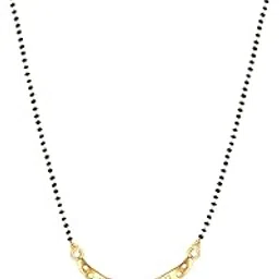 meenaz American Diamond Mangalsutra for women stylish Peacock vati wati 1gm gold mangal sutra short AD CZ Pendant Necklace design jewellery for women nallapusalu one gram 18 inch black beads chain -64-picture-34