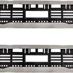 Chrome Number Plate Frames for Front & Rear | Universal Fit Car Registration Plate Holders | Chrome Lining License Plate Covers for All Cars | Size 51.5 x 14.5 cm-picture-15