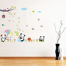 Art's Cafe Tree with Panda and Butterfly Wall Sticker-image-65