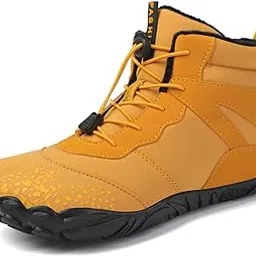 ブルーポメロ Wide Toe Box Men's Women's Barefoot Shoes Fur Lined Zero Drop Sole High top Walking shoes Winter-picture-33