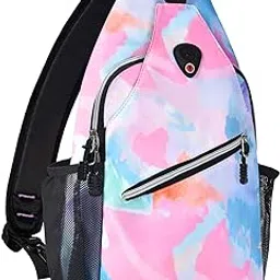 MOSISO Sling Backpack, Multipurpose Travel Hiking Daypack Rope Crossbody Shoulder Bag, Graffiti Art-picture-28
