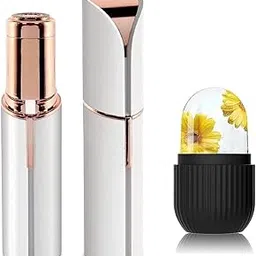 Facial epilator hair removal machine for women With Ice Roller- face, chin, cheek, eyebrow, upper lip hair remover for women, usb rechargeable epilator machine for womenS (Multi Color)-image-79