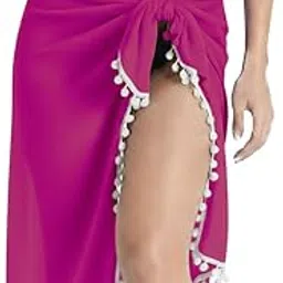 sun-rose fashions Solid Colors heavy Georgette transparent sexy *Mini* Pareo beach sarong Short Skirt-picture-10