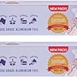 Freshwrapp Hindalco Aluminium Foil 33 Grams + 17 Grams, 11microns (Pack of 2) | Food Packing , Wrapping, Storing and Serving image 1