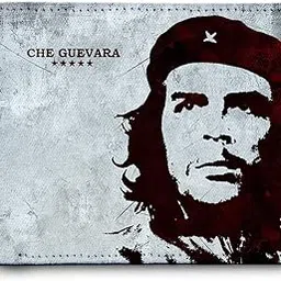 shopmantra The Che Guevara Printed Pu Leather Wallet for Men's/Boy's (Freedom Star Pastel Grey) image 1